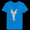 Ladies’  Junior Fine Jersey V-Neck Longer Length T-Shirt Thumbnail