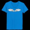 Ladies’  Junior Fine Jersey V-Neck Longer Length T-Shirt Thumbnail