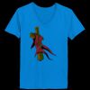Ladies’  Junior Fine Jersey V-Neck Longer Length T-Shirt Thumbnail