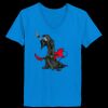 Ladies’  Junior Fine Jersey V-Neck Longer Length T-Shirt Thumbnail