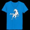 Ladies’  Junior Fine Jersey V-Neck Longer Length T-Shirt Thumbnail