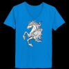 Ladies’  Junior Fine Jersey V-Neck Longer Length T-Shirt Thumbnail
