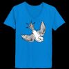 Ladies’  Junior Fine Jersey V-Neck Longer Length T-Shirt Thumbnail