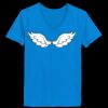 Ladies’  Junior Fine Jersey V-Neck Longer Length T-Shirt Thumbnail