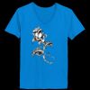 Ladies’  Junior Fine Jersey V-Neck Longer Length T-Shirt Thumbnail