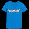 Ladies’  Junior Fine Jersey V-Neck Longer Length T-Shirt Thumbnail