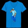 Ladies’  Junior Fine Jersey V-Neck Longer Length T-Shirt Thumbnail