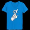 Ladies’  Junior Fine Jersey V-Neck Longer Length T-Shirt Thumbnail