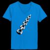 Ladies’  Junior Fine Jersey V-Neck Longer Length T-Shirt Thumbnail