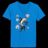 Ladies’  Junior Fine Jersey V-Neck Longer Length T-Shirt Thumbnail