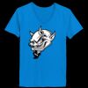 Ladies’  Junior Fine Jersey V-Neck Longer Length T-Shirt Thumbnail