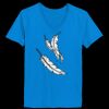 Ladies’  Junior Fine Jersey V-Neck Longer Length T-Shirt Thumbnail