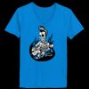 Ladies’  Junior Fine Jersey V-Neck Longer Length T-Shirt Thumbnail