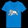 Ladies’  Junior Fine Jersey V-Neck Longer Length T-Shirt Thumbnail