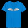 Ladies’  Junior Fine Jersey V-Neck Longer Length T-Shirt Thumbnail