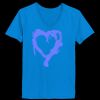 Ladies’  Junior Fine Jersey V-Neck Longer Length T-Shirt Thumbnail