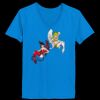 Ladies’  Junior Fine Jersey V-Neck Longer Length T-Shirt Thumbnail
