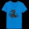 Ladies’  Junior Fine Jersey V-Neck Longer Length T-Shirt Thumbnail