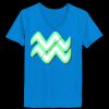 Ladies’  Junior Fine Jersey V-Neck Longer Length T-Shirt Thumbnail