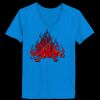 Ladies’  Junior Fine Jersey V-Neck Longer Length T-Shirt Thumbnail