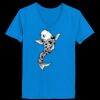 Ladies’  Junior Fine Jersey V-Neck Longer Length T-Shirt Thumbnail