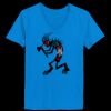 Ladies’  Junior Fine Jersey V-Neck Longer Length T-Shirt Thumbnail