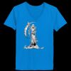 Ladies’  Junior Fine Jersey V-Neck Longer Length T-Shirt Thumbnail