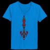 Ladies’  Junior Fine Jersey V-Neck Longer Length T-Shirt Thumbnail