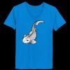 Ladies’  Junior Fine Jersey V-Neck Longer Length T-Shirt Thumbnail