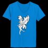 Ladies’  Junior Fine Jersey V-Neck Longer Length T-Shirt Thumbnail