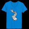 Ladies’  Junior Fine Jersey V-Neck Longer Length T-Shirt Thumbnail