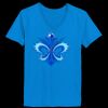 Ladies’  Junior Fine Jersey V-Neck Longer Length T-Shirt Thumbnail