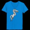 Ladies’  Junior Fine Jersey V-Neck Longer Length T-Shirt Thumbnail