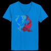 Ladies’  Junior Fine Jersey V-Neck Longer Length T-Shirt Thumbnail