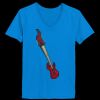 Ladies’  Junior Fine Jersey V-Neck Longer Length T-Shirt Thumbnail
