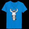 Ladies’  Junior Fine Jersey V-Neck Longer Length T-Shirt Thumbnail