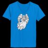 Ladies’  Junior Fine Jersey V-Neck Longer Length T-Shirt Thumbnail