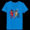 Ladies’  Junior Fine Jersey V-Neck Longer Length T-Shirt Thumbnail