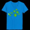 Ladies’  Junior Fine Jersey V-Neck Longer Length T-Shirt Thumbnail