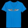 Ladies’  Junior Fine Jersey V-Neck Longer Length T-Shirt Thumbnail