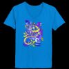 Ladies’  Junior Fine Jersey V-Neck Longer Length T-Shirt Thumbnail
