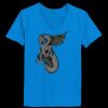 Ladies’  Junior Fine Jersey V-Neck Longer Length T-Shirt Thumbnail