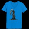 Ladies’  Junior Fine Jersey V-Neck Longer Length T-Shirt Thumbnail
