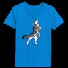 Ladies’  Junior Fine Jersey V-Neck Longer Length T-Shirt Thumbnail