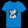 Ladies’  Junior Fine Jersey V-Neck Longer Length T-Shirt Thumbnail
