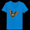Ladies’  Junior Fine Jersey V-Neck Longer Length T-Shirt Thumbnail