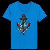 Ladies’  Junior Fine Jersey V-Neck Longer Length T-Shirt Thumbnail