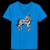 Ladies’  Junior Fine Jersey V-Neck Longer Length T-Shirt Thumbnail