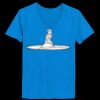 Ladies’  Junior Fine Jersey V-Neck Longer Length T-Shirt Thumbnail