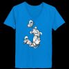 Ladies’  Junior Fine Jersey V-Neck Longer Length T-Shirt Thumbnail